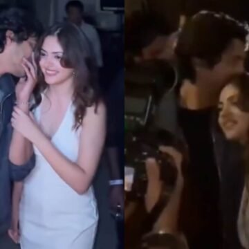 Ahaan Panday and Aneet Padda Share a Sweet Moment at Saiyaara Bash