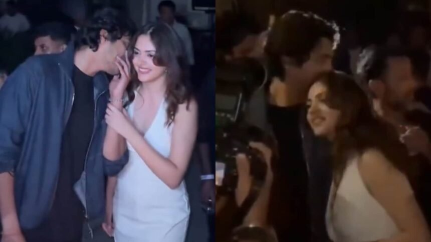 Ahaan Panday and Aneet Padda Share a Sweet Moment at Saiyaara Bash