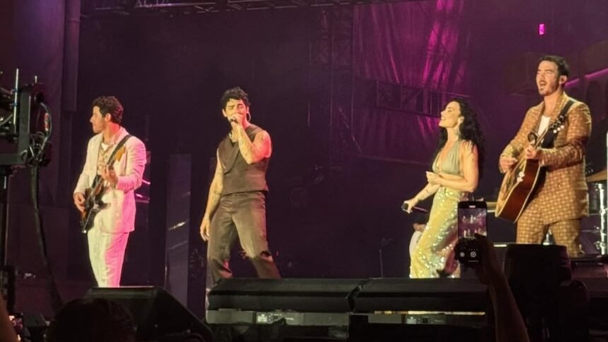 Demi Lovato Joins Jonas Brothers for Camp Rock Medley at Concert