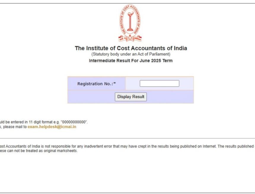 ICMAI Announces June 2025 Results for CMA Inter and Final Courses