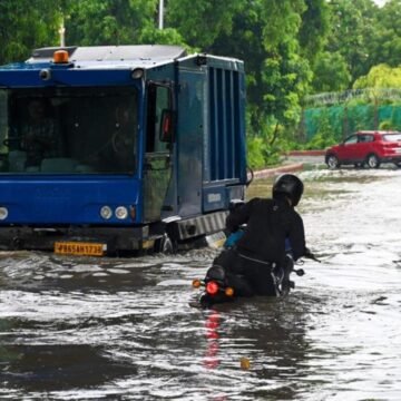 Severe Rainfall Causes Flooding and Traffic Disruptions in GB Nagar
